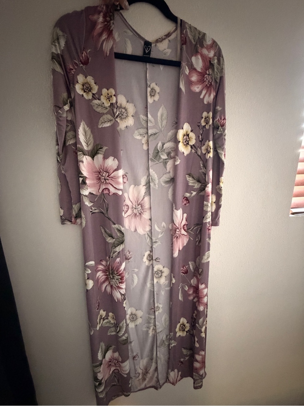 Windsor Mauve Floral Open-Front Kimono
